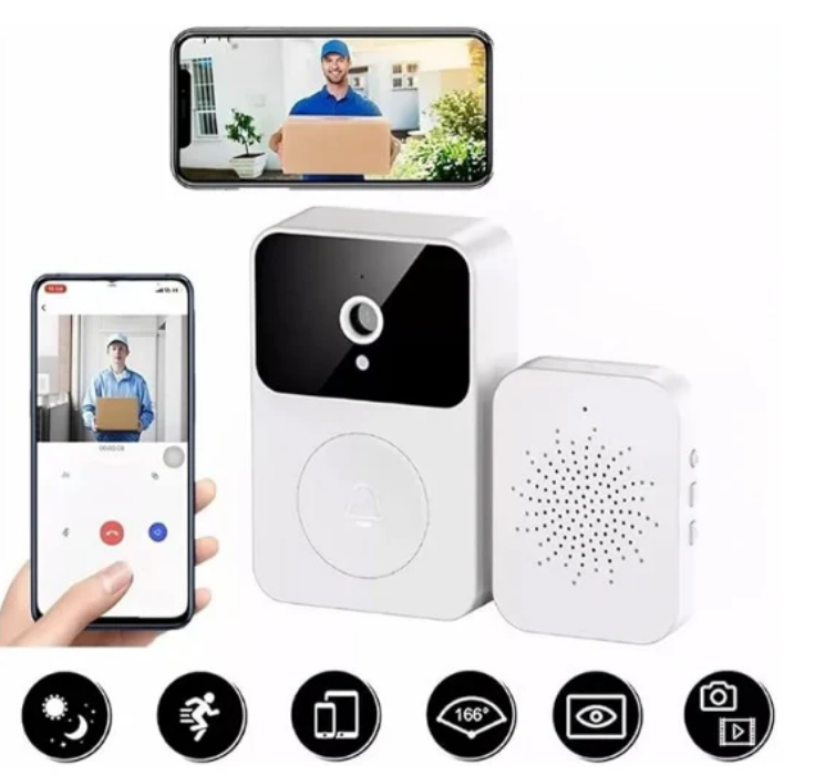 Timbre WiFi con Cámara – Elegancia y Vigilancia para tu Hogar