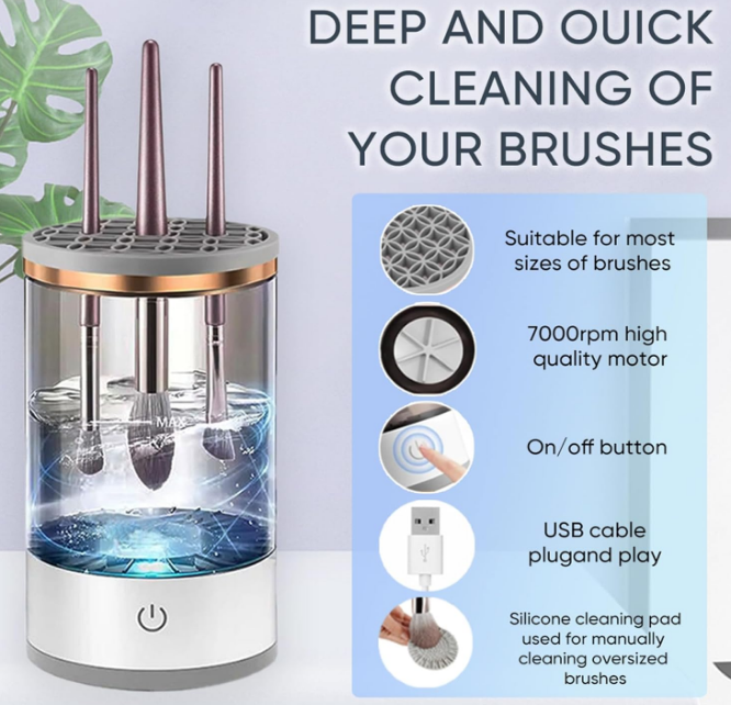 MÁQUINA LIMPIADORA DE BROCHAS DE MAQUILLAJE