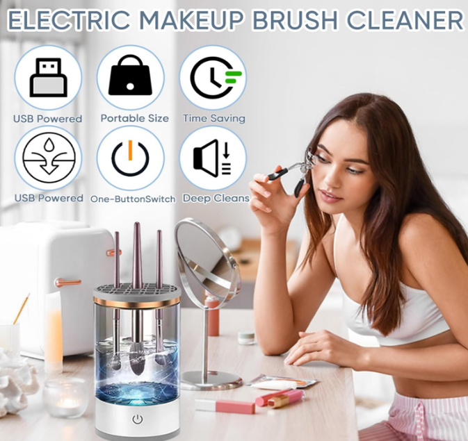 MÁQUINA LIMPIADORA DE BROCHAS DE MAQUILLAJE